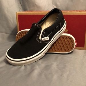 Vans*Classic Slip-on*Black/True White-US Kids size 1.0